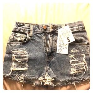Brand new with tags high waisted denim shorts